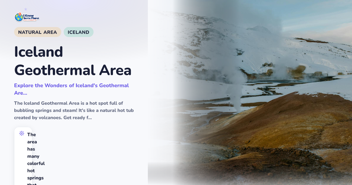 Iceland Geothermal Area